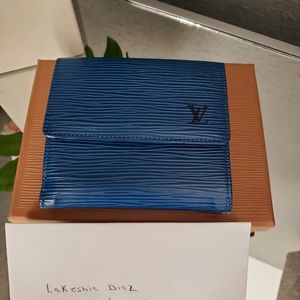 Louis Vuitton Epi blue Elise wallet